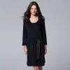 Women's Simply Vera Vera Wang Basic Luxury Wrap Robe 1 Women's Simply Vera Vera Wang Basic Luxury Wrap Robe -Simply Vera Vera Wang Shop 1024604 Black