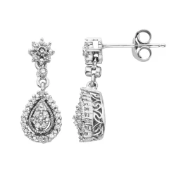 Simply Vera Vera Wang Sterling Silver 1/7-ct. T.W. Diamond Drop Earrings