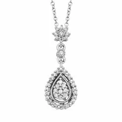 Simply Vera Vera Wang Sterling Silver 1/7-ct. T.W. Diamond Pendant