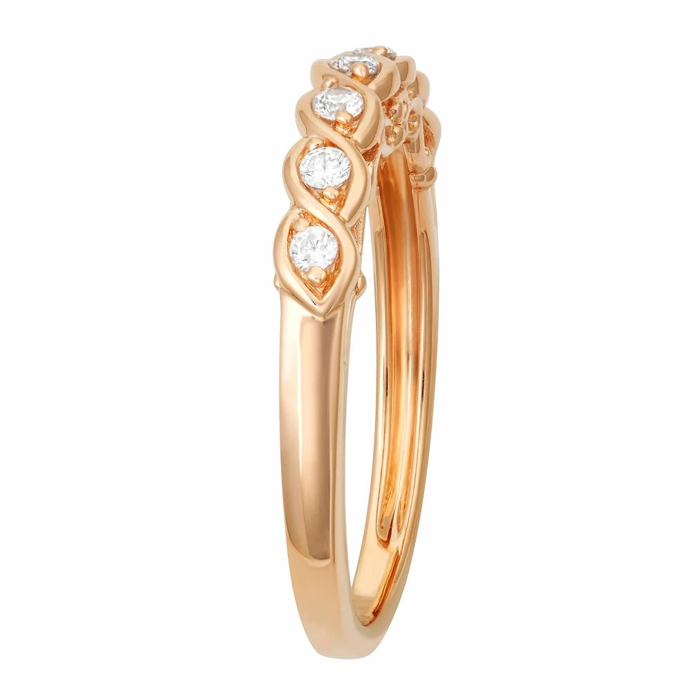 Simply Vera Vera Wang 14k Gold 1/7 ct. T.W. Diamond Twist Wedding Ring 6 Simply Vera Vera Wang 14k Gold 1/7 ct. T.W. Diamond Twist Wedding Ring - Image 4
