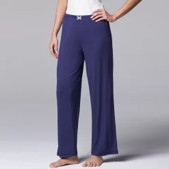 Women's Simply Vera Vera Wang Basic Solid Luxury Pajama Pants -Simply Vera Vera Wang Shop 1904407 Navy