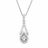 Simply Vera Vera Wang 3/8 Carat T.W. Diamond Sterling Silver Halo Teardrop Pendant Necklace