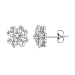 Simply Vera Vera Wang 1/4 Carat T.W. Diamond Sterling Silver Flower Stud Earrings