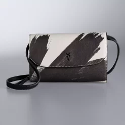 Simply Vera Vera Wang Signature Envelope Crossbody Bag -Simply Vera Vera Wang Shop 2602764 Black Gray Brush Print