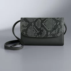Simply Vera Vera Wang Signature Envelope Crossbody Bag -Simply Vera Vera Wang Shop 2602764 Gray Snake