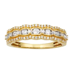 Simply Vera Vera Wang 14k White Gold 1/2 Carat T.W. Diamond Scalloped Wedding Ring