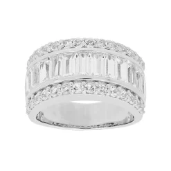 Simply Vera Vera Wang Sterling Silver Lab-Created White Sapphire Ring