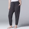 Plus Size Simply Vera Vera Wang Basic Luxury Banded Bottom Pajama Pants -Simply Vera Vera Wang Shop 2822927 Heather Gray
