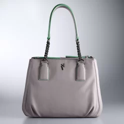 Simply Vera Vera Wang Bedford Satchel Bag -Simply Vera Vera Wang Shop 2983612 Alloy Irish Green Trim