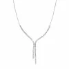 Simply Vera Vera Wang Sterling Silver Lab-Created White Sapphire Baguette Necklace