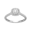Simply Vera Vera Wang 14k White Gold 1/2 Carat T.W. Diamond Square Halo Engagement Ring -Simply Vera Vera Wang Shop 3027955