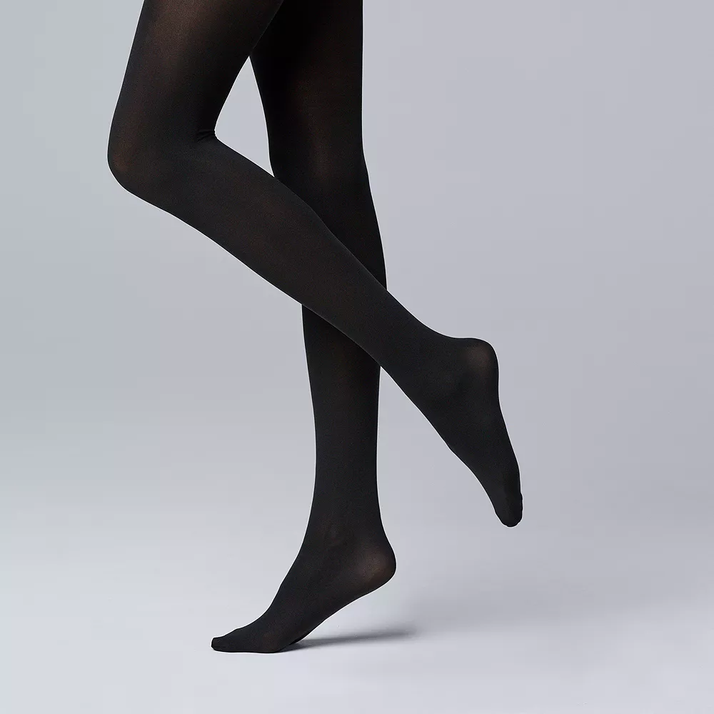 Simply Vera Vera Wang Opaque 90D Control Top Tights 7 Simply Vera Vera Wang Opaque 90D Control Top Tights - Image 5