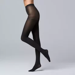 Simply Vera Vera Wang Opaque 90D Control Top Tights 9 Simply Vera Vera Wang Opaque 90D Control Top Tights -Simply Vera Vera Wang Shop 3087572 Black