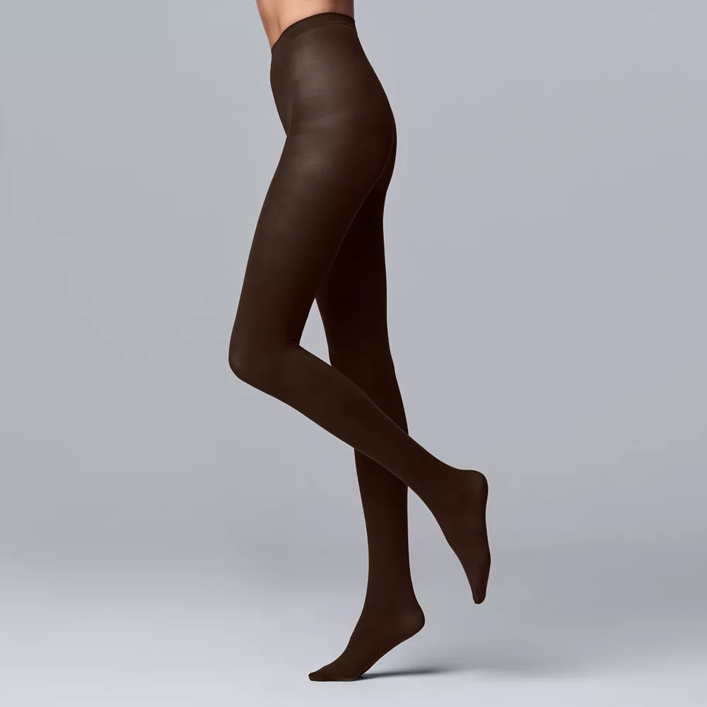 Simply Vera Vera Wang Opaque 90D Control Top Tights 4 Simply Vera Vera Wang Opaque 90D Control Top Tights - Image 2