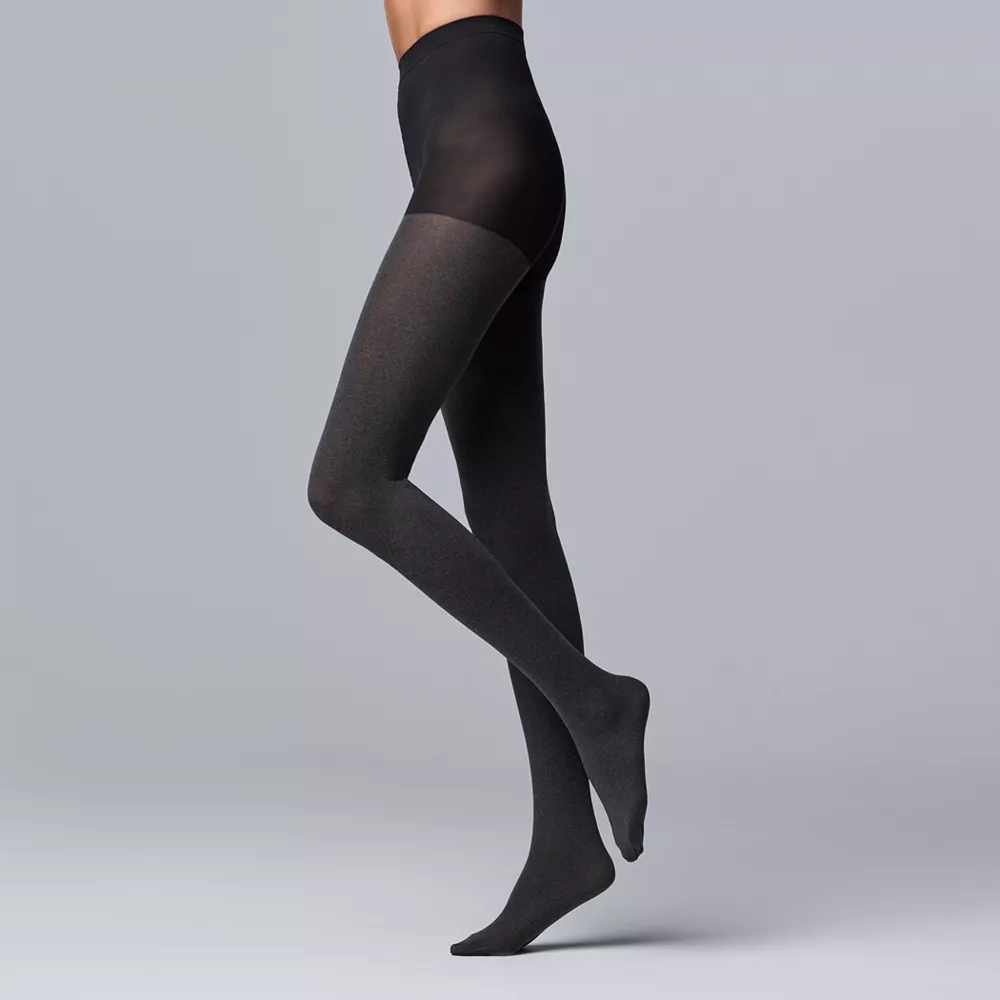 Simply Vera Vera Wang Opaque 90D Control Top Tights 3 Simply Vera Vera Wang Opaque 90D Control Top Tights