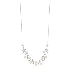 Simply Vera Vera Wang Sterling Silver Freshwater Cultured Pearl & Diamond Accent Branch Necklace