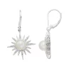 Simply Vera Vera Wang Sterling Silver Freshwater Cultured Pearl & 1/10 Carat T.W. Diamond Starburst Drop Earrings 1 Simply Vera Vera Wang Sterling Silver Freshwater Cultured Pearl & 1/10 Carat T.W. Diamond Starburst Drop Earrings -Simply Vera Vera Wang Shop 3281746