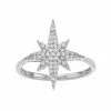Simply Vera Vera Wang Sterling Silver 1/4 Carat T.W. Diamond Starburst Ring