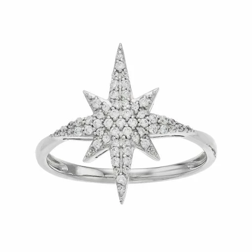 Simply Vera Vera Wang Sterling Silver 1/4 Carat T.W. Diamond Starburst Ring -Simply Vera Vera Wang Shop 3281898