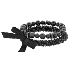 Simply Vera Vera Wang Black Bead Stretch Bracelet Set