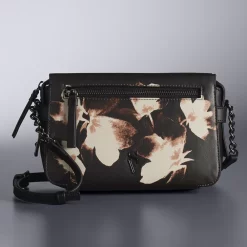 Simply Vera Vera Wang Sintra Crossbody Bag -Simply Vera Vera Wang Shop 3643429 Black Tan Floral Print