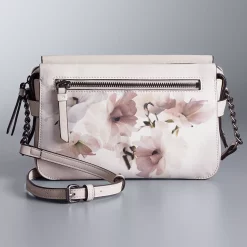 Simply Vera Vera Wang Sintra Crossbody Bag -Simply Vera Vera Wang Shop 3643429 Taupe Floral