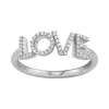 Simply Vera Vera Wang Sterling Silver 1/8 Carat T.W. "Love" Ring