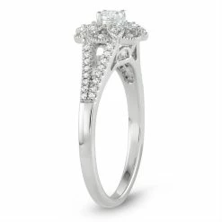 Simply Vera Vera Wang 14k White Gold 1/3 Carat T.W. Diamond Flower Engagement Ring -Simply Vera Vera Wang Shop 3704867 ALT
