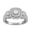 Simply Vera Vera Wang 14k White Gold 1 Carat T.W. Diamond Tiered Engagement Ring