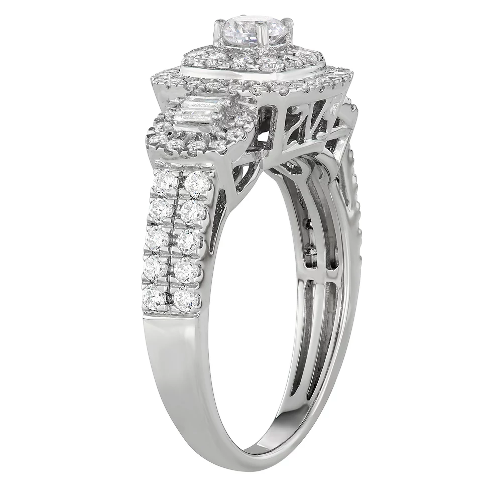 Simply Vera Vera Wang 14k White Gold 1 Carat T.W. Diamond Tiered Engagement Ring 4 Simply Vera Vera Wang 14k White Gold 1 Carat T.W. Diamond Tiered Engagement Ring - Image 2