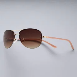 Simply Vera Vera Wang Marnie Rimless Aviator Sunglasses
