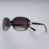 Women's Simply Vera Vera Rounded Rectangle Sunglasses -Simply Vera Vera Wang Shop 3756999 Black Smoke