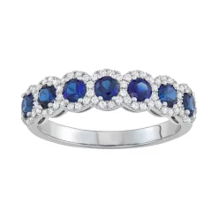 Simply Vera Vera Wang 14k White Gold 1 1/3 Carat T.W. Diamond & Sapphire Ring