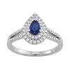 Simply Vera Vera Wang 14k White Gold Sapphire & 1/4 Carat T.W. Diamond Teardrop Ring -Simply Vera Vera Wang Shop 3758707