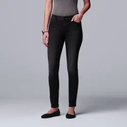 Women's Simply Vera Vera Wang Power Stretch Core Skinny Jeans -Simply Vera Vera Wang Shop 3767104 Black Night