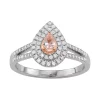 Simply Vera Vera Wang Two Tone 14k Gold Morganite & 1/3 Carat T.W. Diamond Teardrop Halo Ring 1 Simply Vera Vera Wang Two Tone 14k Gold Morganite & 1/3 Carat T.W. Diamond Teardrop Halo Ring -Simply Vera Vera Wang Shop 3864381