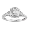 Simply Vera Vera Wang 14k White Gold 1/2 Carat T.W. Diamond Baguette Halo Engagement Ring -Simply Vera Vera Wang Shop 3894726