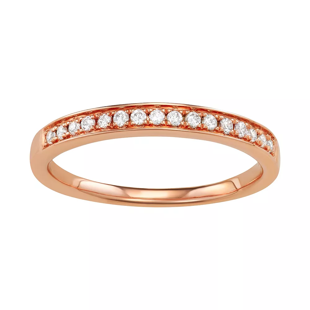 Simply Vera Vera Wang 14k Gold 1/6 Carat T.W. Diamond Wedding Band 5 Simply Vera Vera Wang 14k Gold 1/6 Carat T.W. Diamond Wedding Band - Image 3