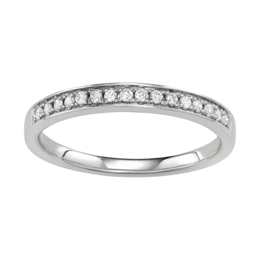 Simply Vera Vera Wang 14k Gold 1/6 Carat T.W. Diamond Wedding Band -Simply Vera Vera Wang Shop 3960637 White