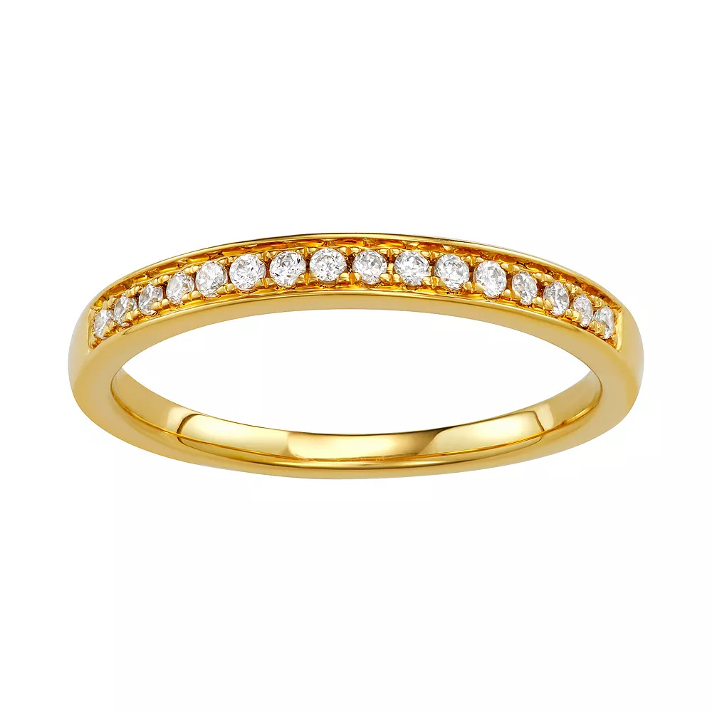 Simply Vera Vera Wang 14k Gold 1/6 Carat T.W. Diamond Wedding Band 4 Simply Vera Vera Wang 14k Gold 1/6 Carat T.W. Diamond Wedding Band - Image 2