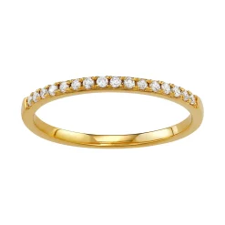 Simply Vera Vera Wang 14k Gold 1/8 Carat T.W. Diamond Wedding Band HI-I2 -Simply Vera Vera Wang Shop 3960641 Yellow