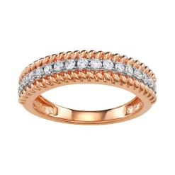 Simply Vera Vera Wang 14k Rose Gold 1/3 Carat T.W. Diamond Wedding Ring