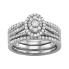 Simply Vera Vera Wang 14k White Gold 3/4 Carat T.W. Diamond Cluster Engagement Ring Set -Simply Vera Vera Wang Shop 3960648