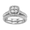 Simply Vera Vera Wang 14k White Gold 3/4 Carat T.W. Diamond Cushion Halo Engagement Ring Set -Simply Vera Vera Wang Shop 3960654