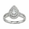 Simply Vera Vera Wang 14KT White Gold 3/4 Carat T.W. Pear Center Diamond Engagement Ring