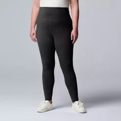 Plus Size Simply Vera Vera Wang Live-In High Rise Legging -Simply Vera Vera Wang Shop 3979523 Black