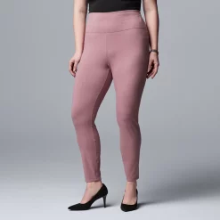 Plus Size Simply Vera Vera Wang Live-In High Rise Legging -Simply Vera Vera Wang Shop 3979523 Wistful Mauve