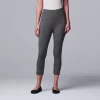 Simply Vera Vera Wang Live-In Mid Rise Capri Legging -Simply Vera Vera Wang Shop 3979626 Heather Gray