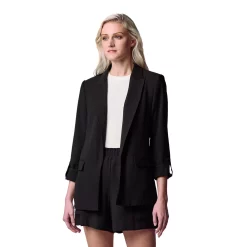 Women's Simply Vera Vera Wang Roll-Tab Relaxed Blazer -Simply Vera Vera Wang Shop 4243347 ALT2