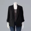 Plus Size Simply Vera Vera Wang Ruched Sleeve Blazer 1 Plus Size Simply Vera Vera Wang Ruched Sleeve Blazer -Simply Vera Vera Wang Shop 4277457 Vera Black